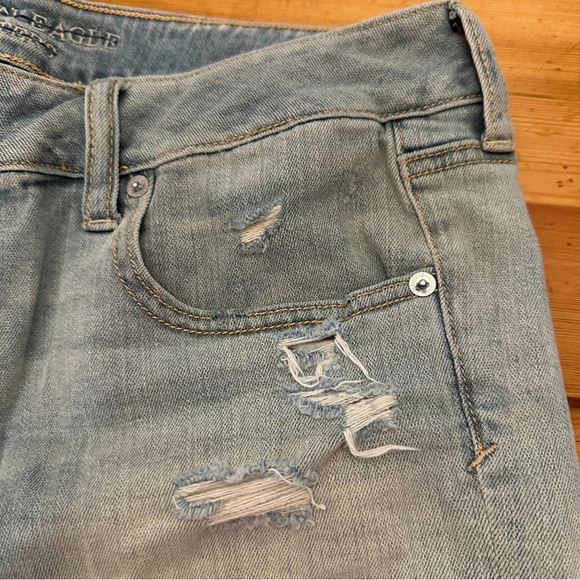 American Eagle outfitters stretch Shortie denim shorts size 12 - Picture 5 of 7